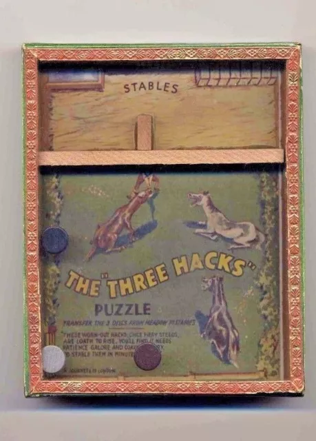 Jeu de patience anglais   The "three hacks" Ed. Journet & Co TBE