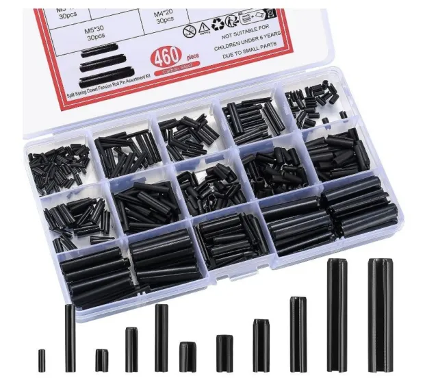 Roll Slotted Metric Spring Pins Assortment Set Split Expansion 460 Pcs NEW