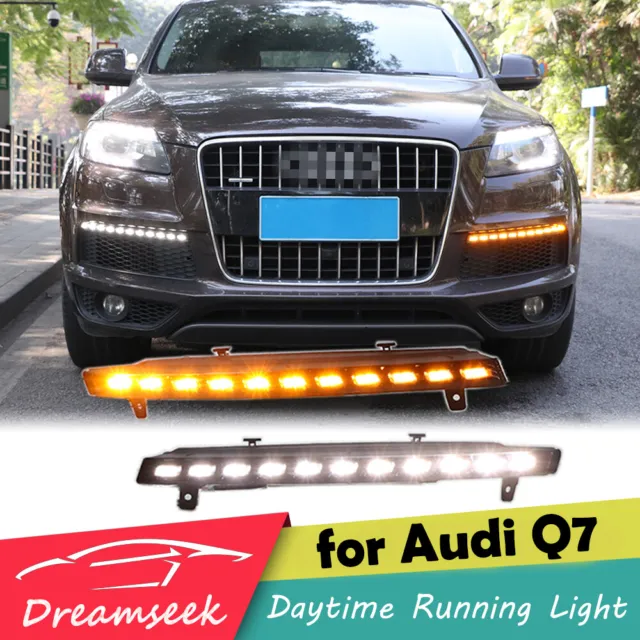 2 Farbe LED DRL TFL Tagfahrlicht für Audi Q7 2010 2011 12-2015 Nebelscheinwerfer