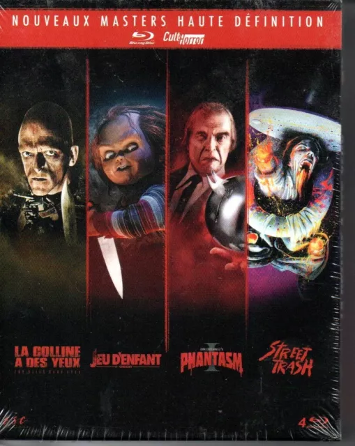 Cult'Horror Phantasm + Chucky + Street Trash + La Colline a des yeux bluray neuf