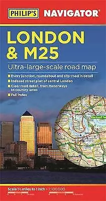 Philip's London and M25 Navigator Road Map, Very Good Books