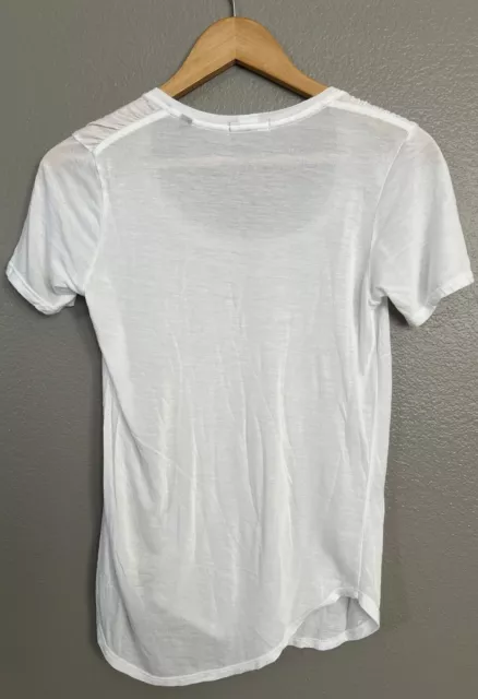 ATM Anthony Thomas Melillo Sweetheart Scoop Neck T-Shirt White Size XS/TP 3