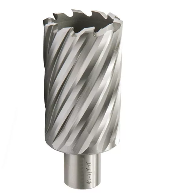 HSS Annular Cutter 1-1/2 In.x 2 In. with 3/4 In.Weldon Shank Metal Hole Cutters