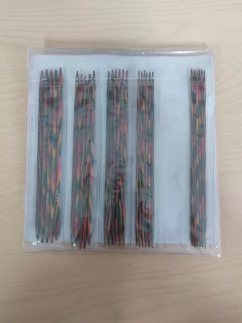 KnitPro Symfonie Knitting Pins Double-Ended Set of Five Sock Pin Kit 15cm 2