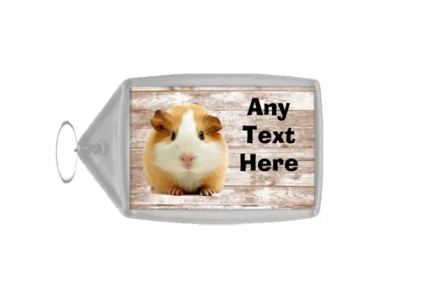 Guinea Pig Shabby Personalised Keyring