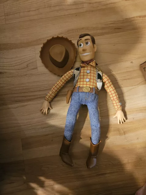 Disney Pixar Thinkway Toy Story Woody Pull String Doll 15” Works