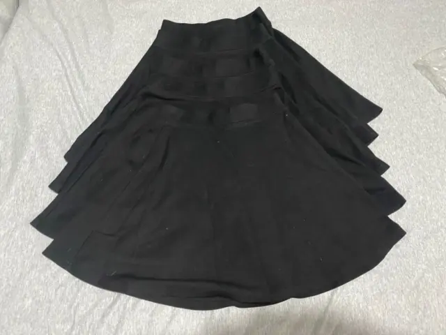 NEXT Bundle of X5 Girls Black School Pull On Elastic Waist Skirts 10-11 years