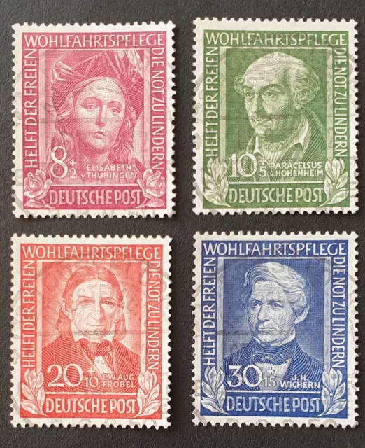 Bund MiNr. 117 - 120 HdM mit Vollstempel und bestens gezähnt (A3)