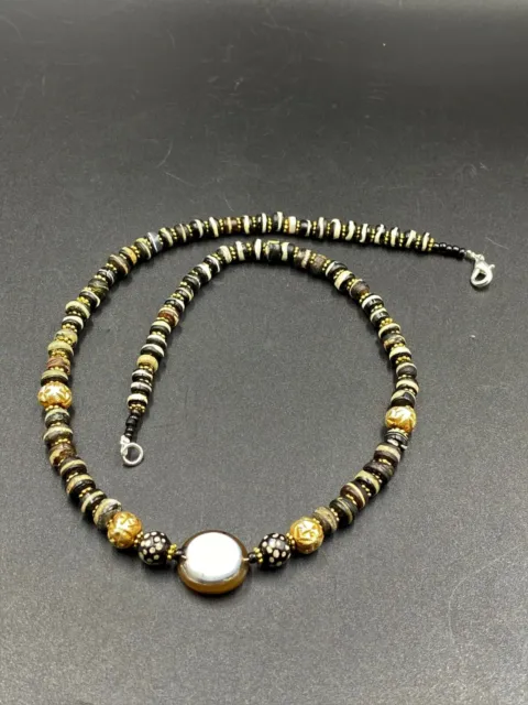 Trade Old Antique Jewelry Glass, Eye Agate Beads From Ancient Roman