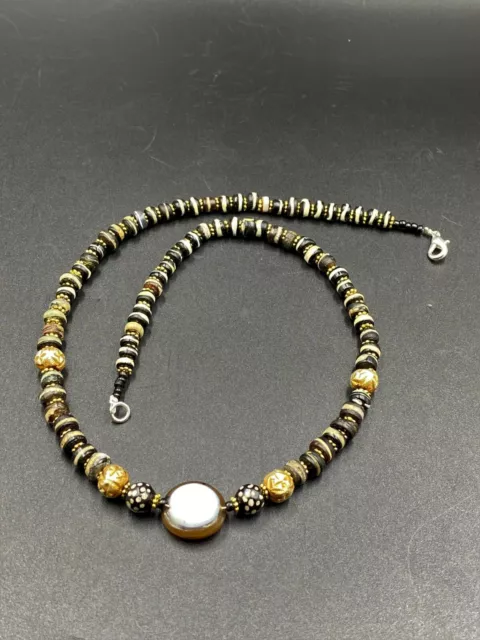 Trade Old Antique Jewelry Glass, Eye Agate Beads From Ancient Roman