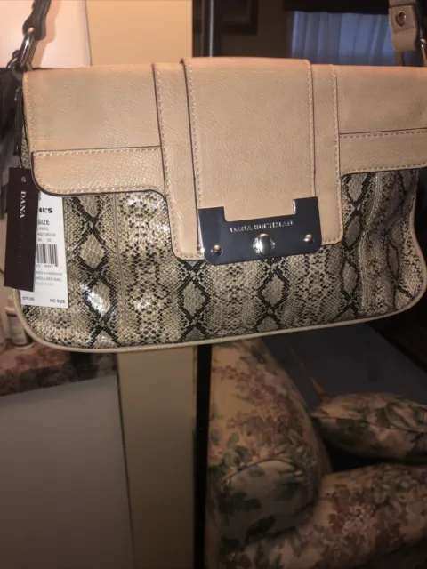 Dana Buchman Handbag Shoulder Bag Purse Animal Print Snakeskin Faux Leather