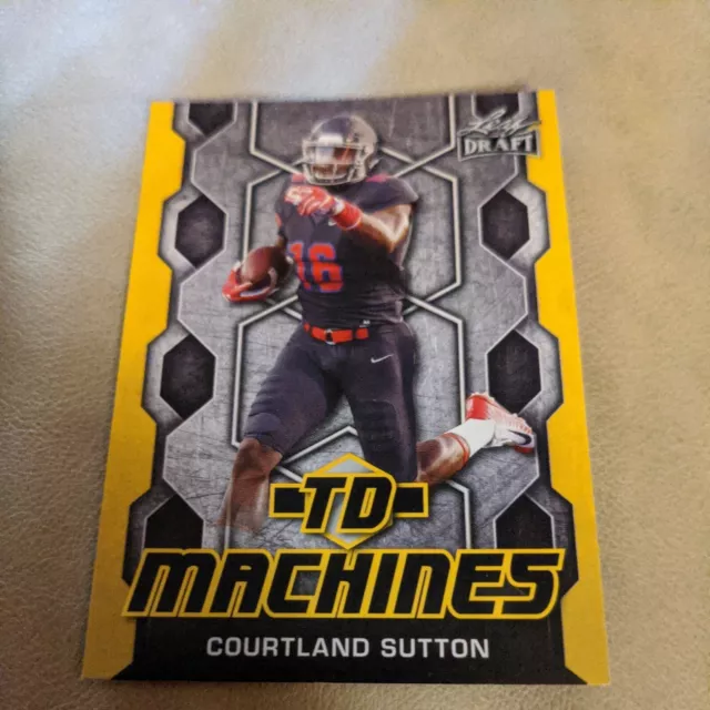 2018 Leaf Draft TD Machines Gold #TD-05 Courtland Sutton SMU