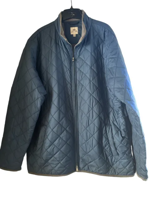 Peter Millar Suffolk Quilted Travel Jacket Men's XL Blue Full Zip Lined Coat