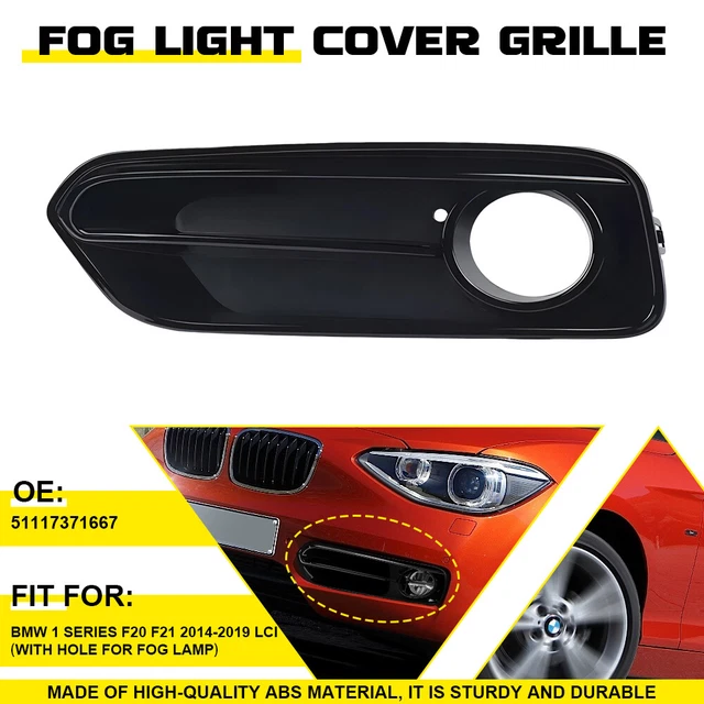 For BMW E60 (03-2009) M-Sport Front Bumper Fog Light Kit - Halogen Lamps & Bezels