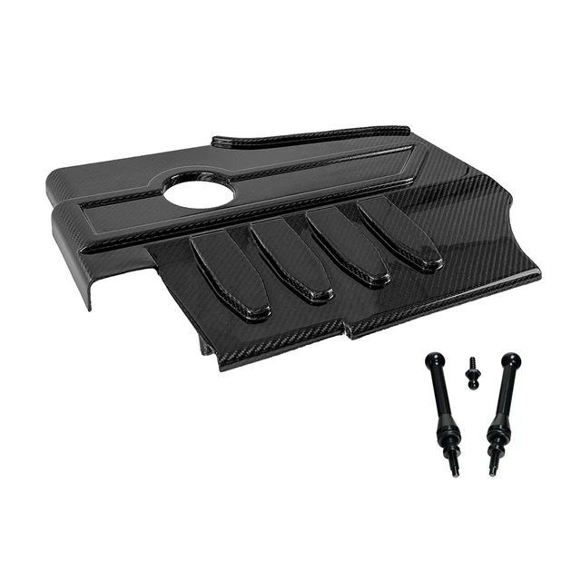 HG MOTORSPORT CARBON Fibre Engine Cover + Screws For VW Golf MK5 GTI