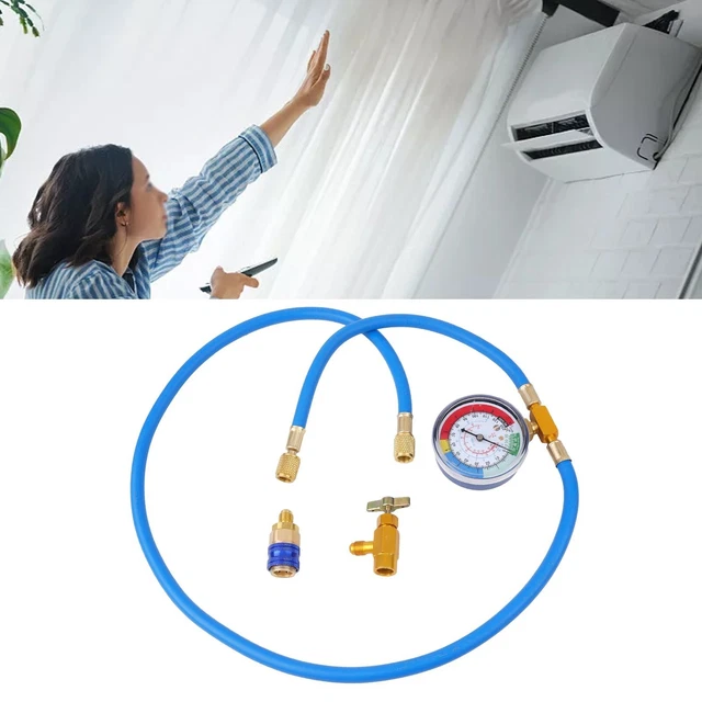 R1234YF Tuyau De Charge En U Avec Manomètre Tuyau De Recharge Pour Voiture 1 2 Lh Ouvre Bo Te