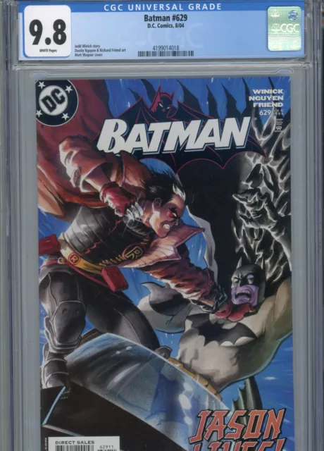 Batman #629 Mt 9.8 Cgc White Pages Winick Story Wagner Cover Friend Art