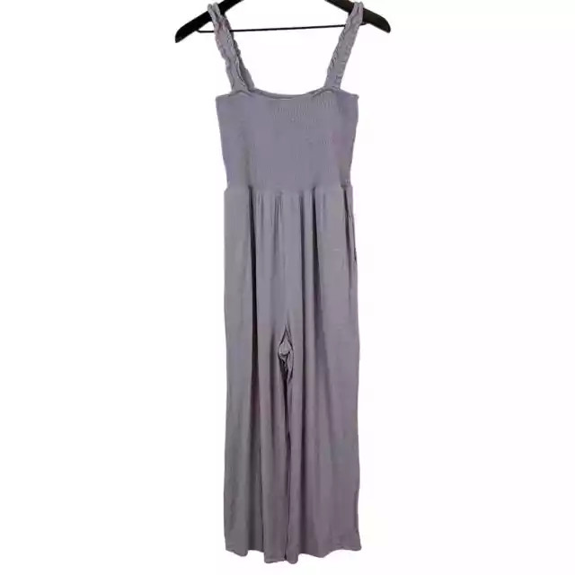 Wilfred Aritzia (M) Chianti Smocked Crop Wide Leg Jumpsuit Purple Gauze