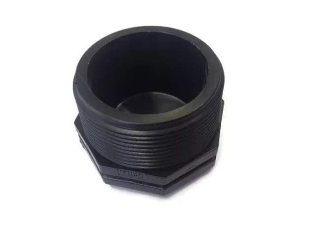 Black PP Polypropylene Water Pipe Fitting Plug Male Threaded 2