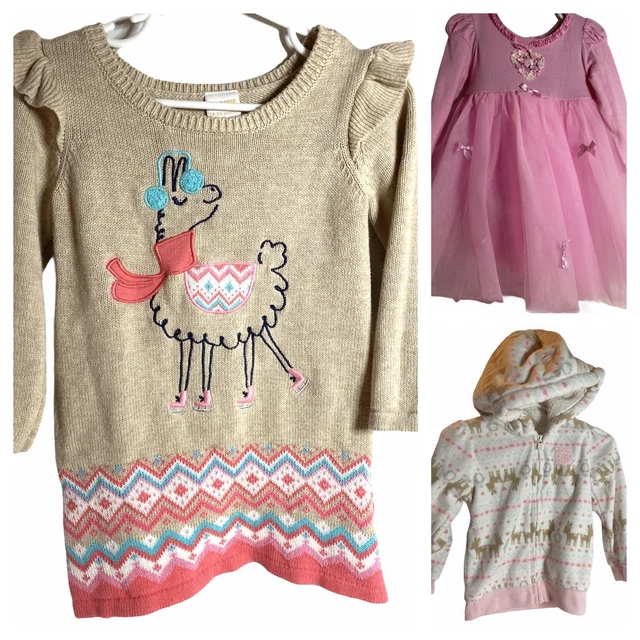 Lot Toddler Girl Fall Winter Sweater Dress Jacket Gymboree Carters Sz 18 Months