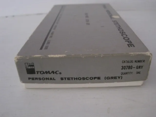 TOMAC Personal Stethoscope USA #30780 Grey w/Original Box 2