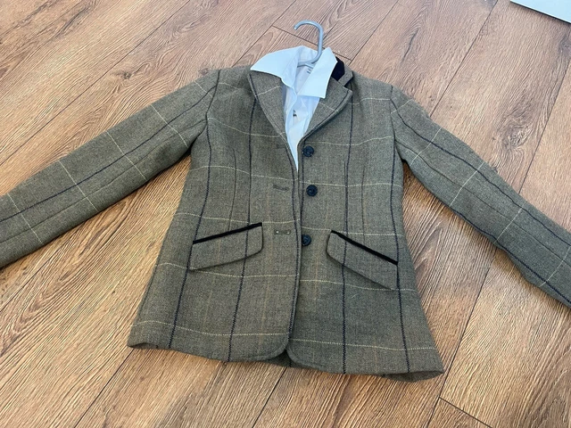 EQUETECH KENTON TWEED Show Jacket in Size 28 9 10 Years PLUS SHIRT 65.00 PicClick UK