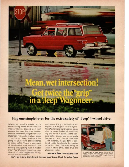 1968 Jeep Wagoneer 4-Wheel Drive V-8 Turbo Hyrdra-Matic Toledo Ohio Print GM Ad