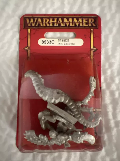 Warhammer Fantasy Steeds of Slaanesh 8533C OOP Metal Blister Games Workshop 1997