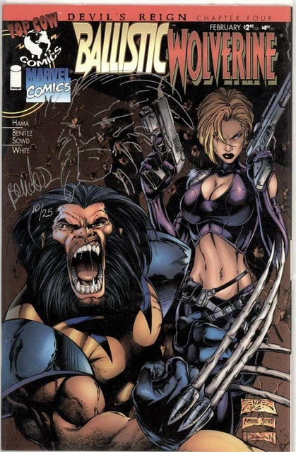 Devils Reign #4 Ballistic Wolverine Signed Joe Benitez Remarked Sketch Jay Coa