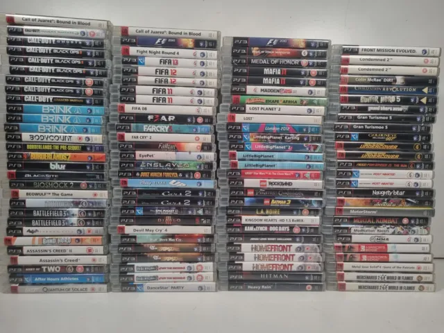 PS3 Sony PlayStation 3 Games A to M Huge Selection Bundle Discount Available