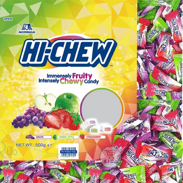 Hi-Chew Fruit Chewy Candy Sweets Grape,Apple,Strawbery Double Layered Box Treatz