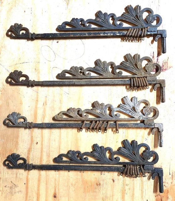 4 Vintage Swing Arm Curtain Rods ART DECO Antique