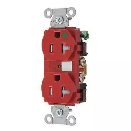 Zoro Select 8300Hbredtr Receptacle, 20 A Amps, 125V Ac, Flush Mount, Standard