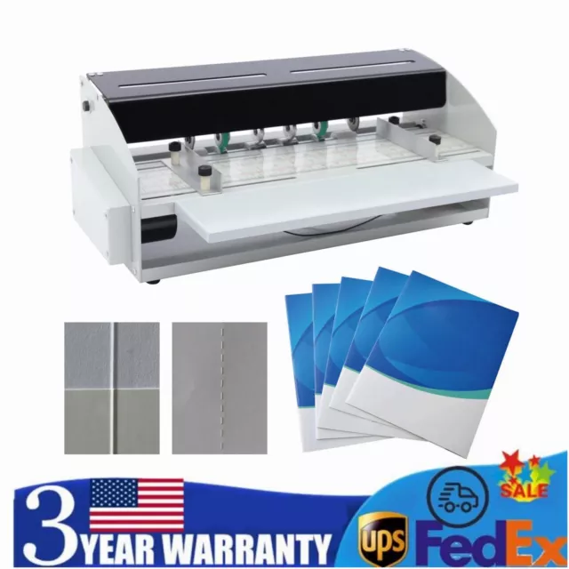 For Card 3-in-1 Electric Creasing Machine Paper Creaser Scorer Perforator Cutter