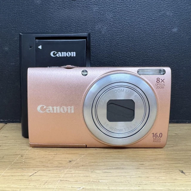 NEAR MINT ] Canon PowerShot A4000 IS 16.0MP Rose Gold