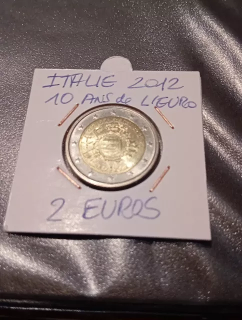 Pièce De Monnaie De 2 Euros Commémorative Année 2012 Italie  UNC  10 Ans De...