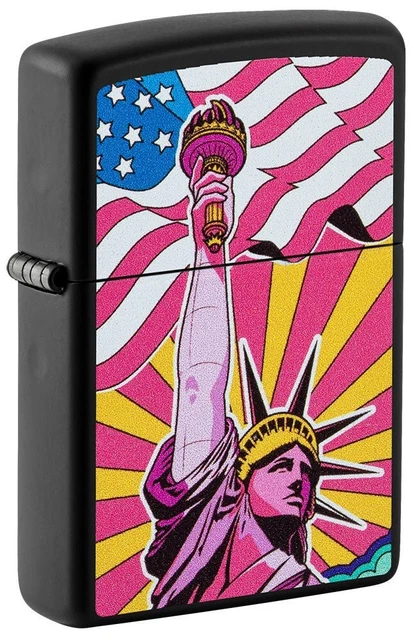 Zippo 49784, Statue of Liberty Design, Black Matte Finish Lighter