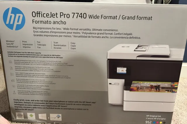 HP OfficeJet Pro 7740 Wireless Wide Format All-in-One Print, Copy, Scan, Fax