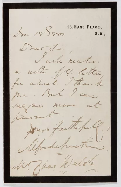 Alfred Austin - Autograph Letter Signed 12/18/1882