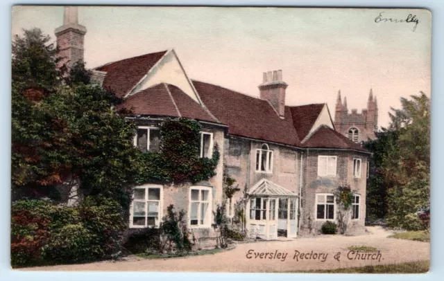 Eversley Rectory & Church Hampshire England UK Postcard