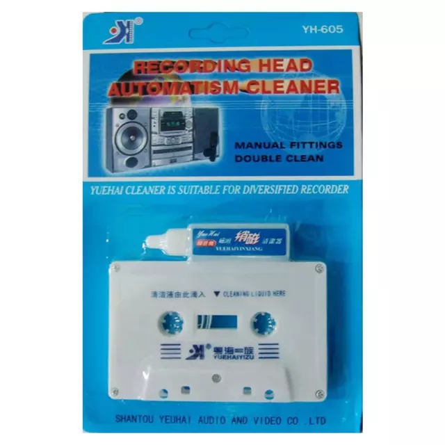 1x Wet Type Cassette Tape Head Cleaner Demagnetizer Audio Kit Players Home O1E6 3