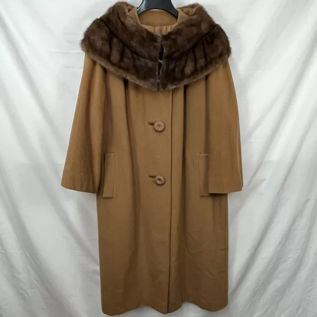 Vintage Neiman Marcus Vicuna Long Coat With Mink Collar Vintage Neiman Marcus Vicuna Long Coat With Mink Collar