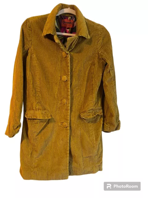 Missoni X Target Corduroy Mustard Coat Womens Small