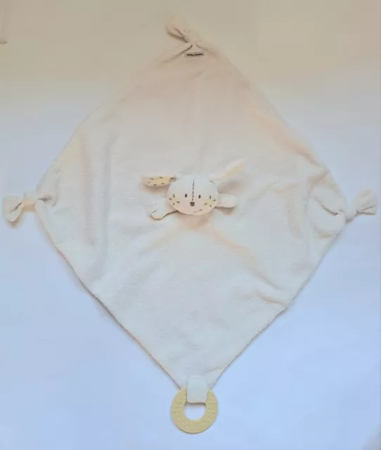 Mamas and Papas Cream Parsnip Bunny Rabbit Baby Comforter Comfort Blanket M&P