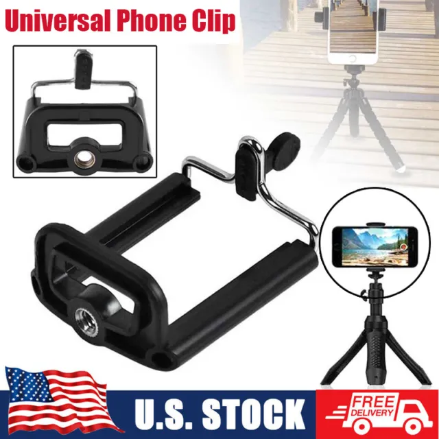 Camera Cell Phone Stand Clip Tripod Adapter Holder Universal Smartphone Mount US