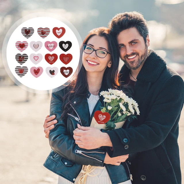 120 piezas tarjetas de felicitación en forma de corazón regalos para parejas ramo