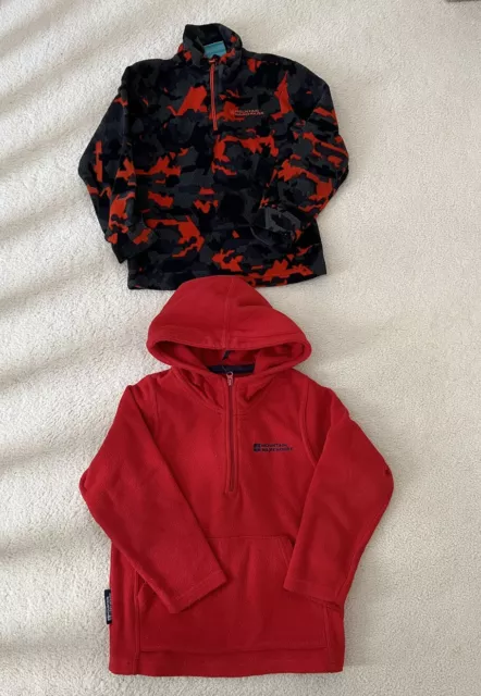 2 X Mountain Warehouse Kids Fleece & Hoodie Pursuit Printed Micro 5-6 Years