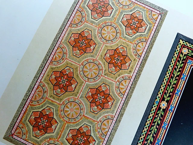 Pietra dura Inlaid Marble Table Micro Mosaic Work Victorian Antique Print 1862 5