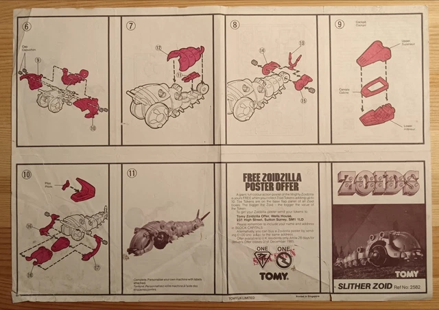 VINTAGE ZOIDS TOMY Robo Strux Triceratops Dinosaur Robot Brutox Parts 1980s Toy EUR 39,41 - FR