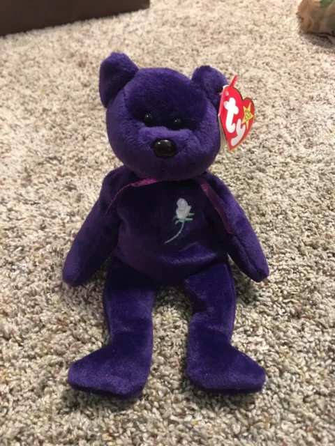 Ty Beanie Baby- Princess Diana 1997 Perfect Condition P.E Pellets